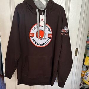 Antigua Cleveland Browns Hoodie with Anniversary Logo XL nwt